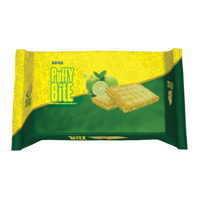 Ispahani Puffy Bite Lemon Cream Sandwich Biscuits