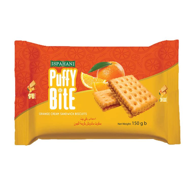 Ispahani Puffy Bite Orange Cream Sandwich Biscuits